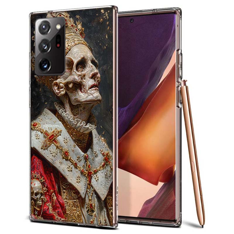 Crown Skeleton Emperor Phone Case for Samsung A55 A35 A25 A15 A07 A05S A16 A17 A26 A36 A37 A56 A57 Galaxy Note 20 10 A50S A71 A5