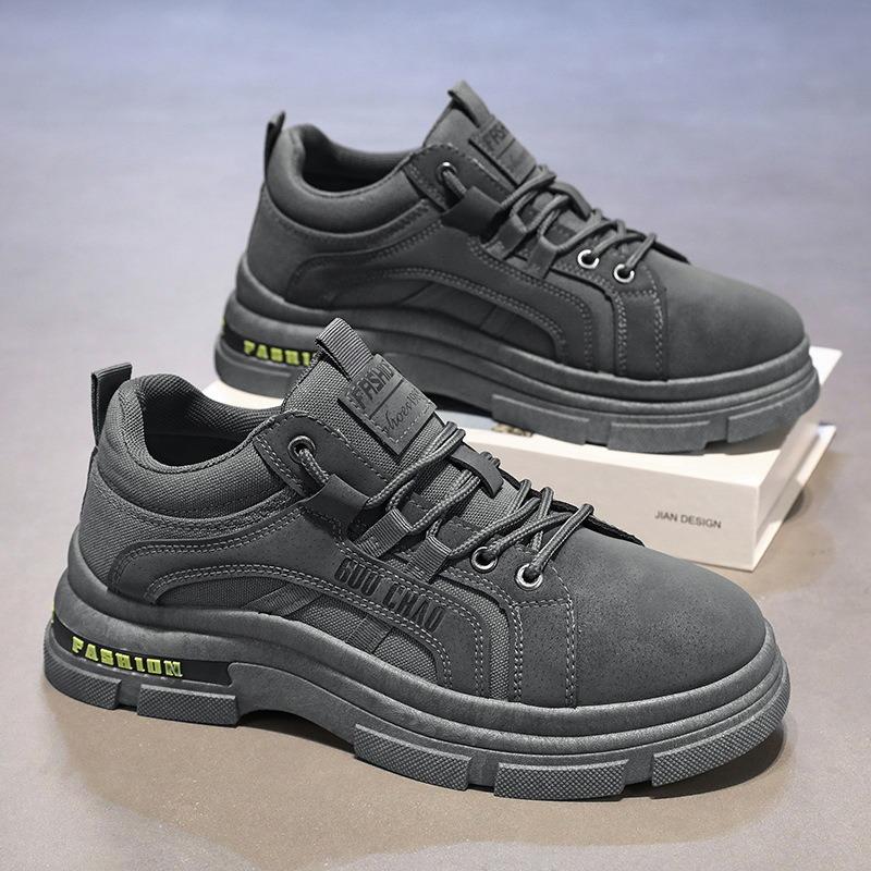 

Men Sneakers Fashion All-match High Top Ankle Boots Chelsea Cowboy Work Shoe Designer Male Comfortabel Casual Shoes Hombres 2024 44 сірий колір