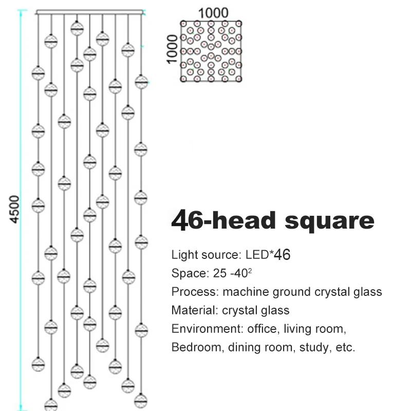 Modern Minimalist Living Room Chandelier Crystal Ball Indoor Lighting Spiral Staircase Light Bedroom Restaurant LED Chandelier