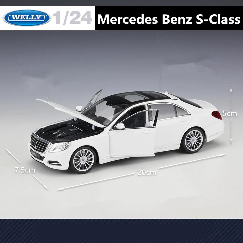 Welly 1/24 Mercedes Benz S-Class S500 литой автомобиль модель игрушечный транспорт литой металл модель автомобиля высокая имитация коллекция детские подарки