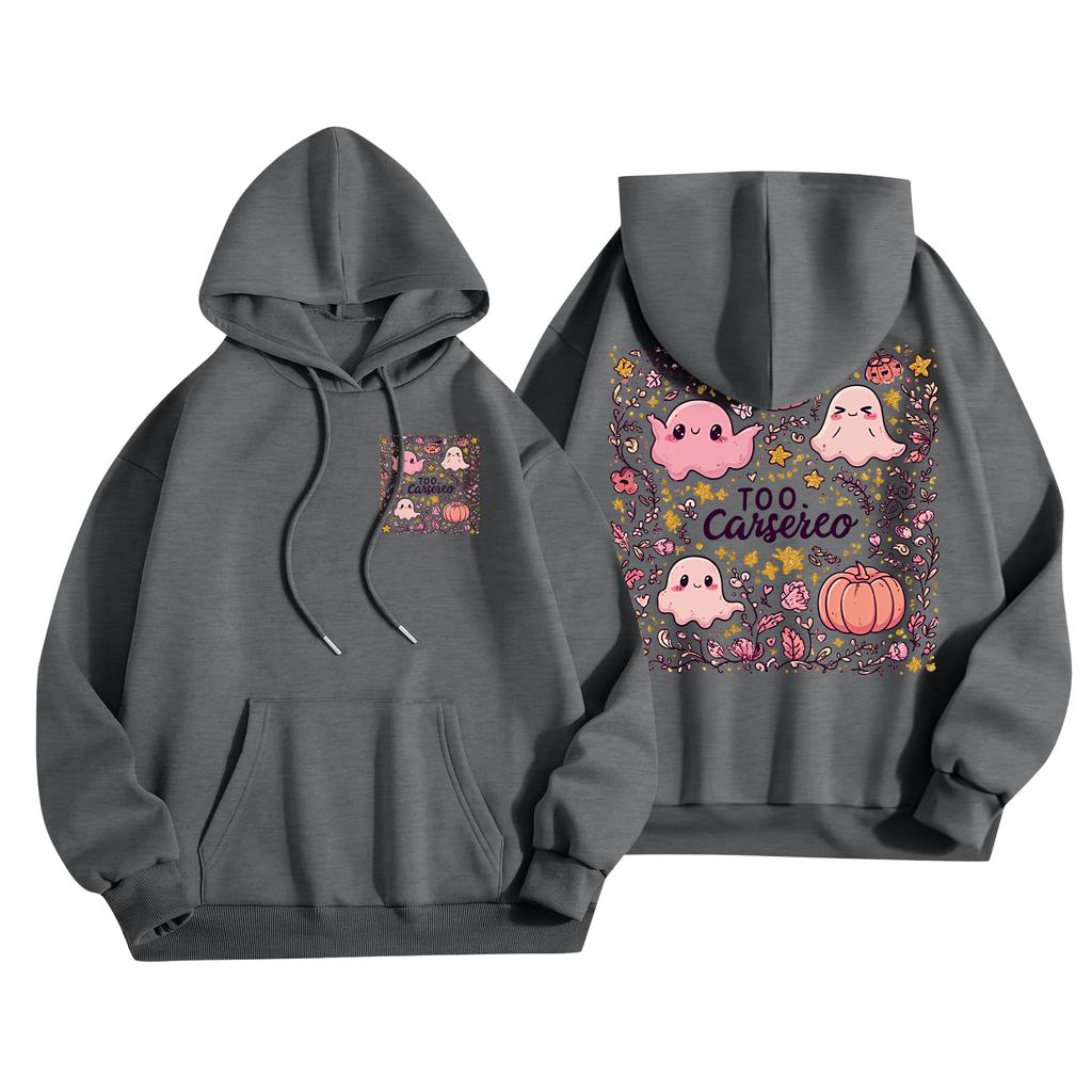 Children's Casual Fashion Halloween Print Long-Sleeved Hooded Sweatshirt