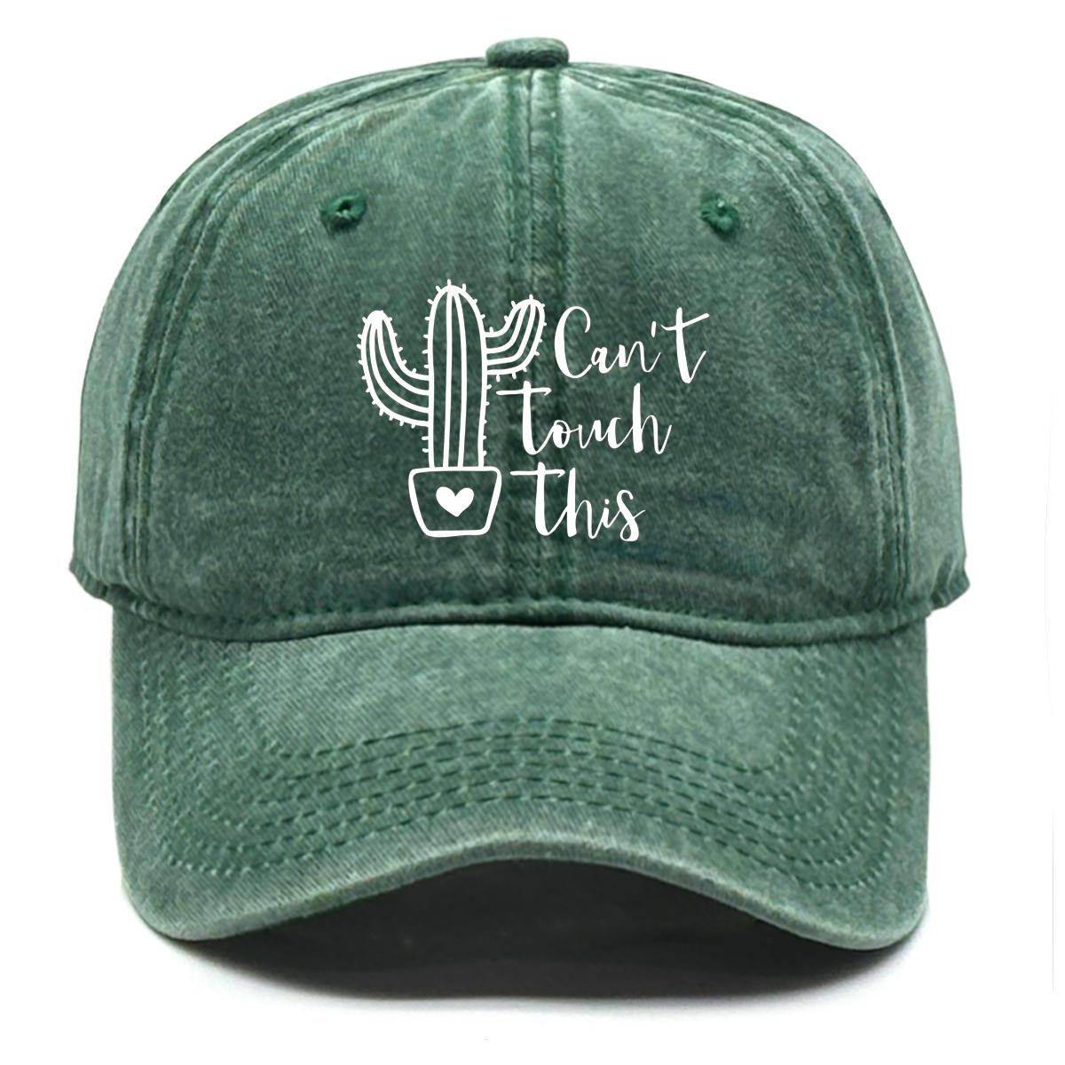 

Cactus Print Adjustable Caps Can t touch this Hats For Man Trendy Casual Snapback Sun Hat Perfect For Daily Wear зелений