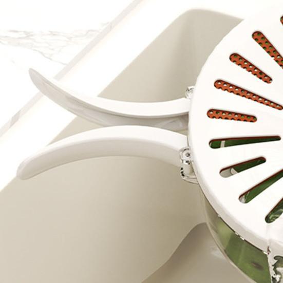 2-in-1 Draining And Preservation Basket Fruit Bowl with Strainer Lid Fruit And Vegetable Washing Bowl with Foldable Handle for Camping Kitchen Fridge