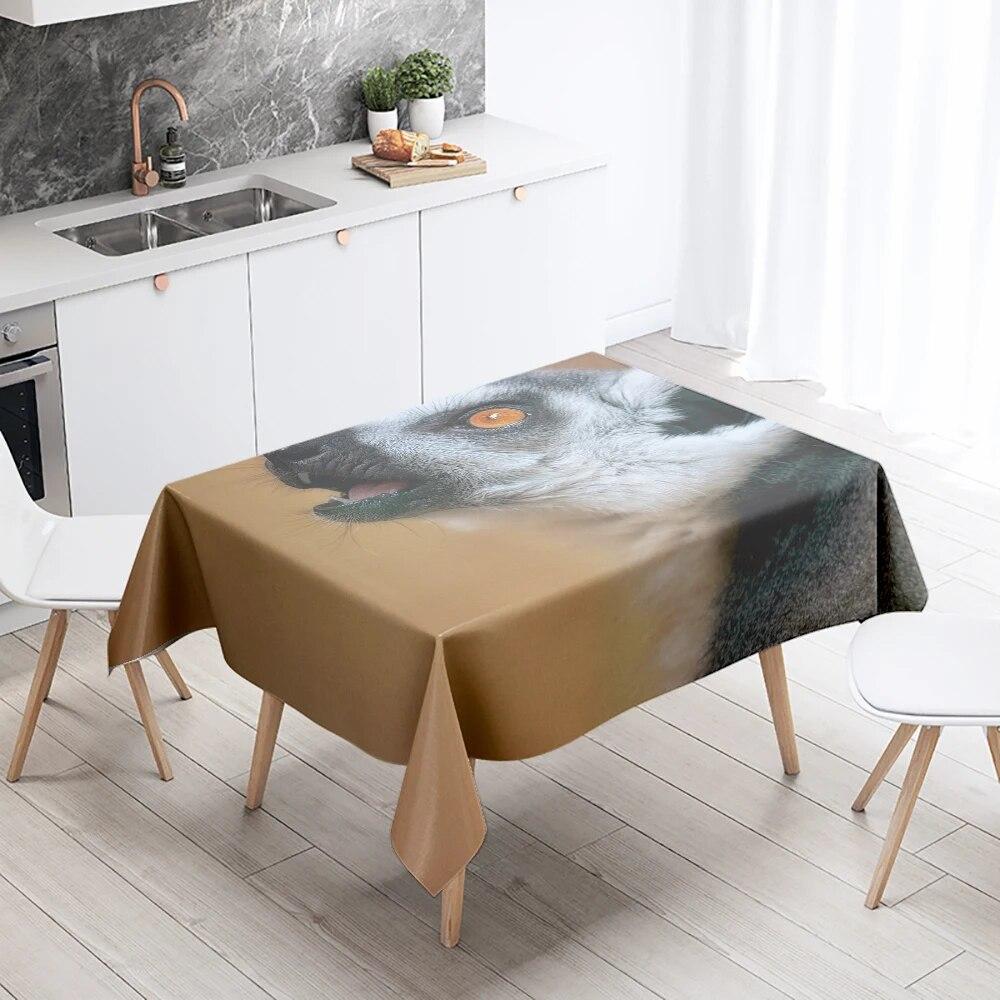 Meerkat Tablecloth Cute Animal  Anti-Stain Waterproof Rectangular Kitchen Table Home Decoration
