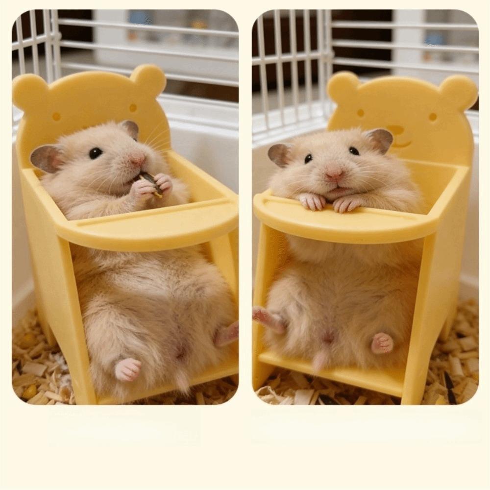 Bear Shape Mini Pet Dining Seat Mini Mini Pet Chair New Small Pet Seat  Small Rat Cage