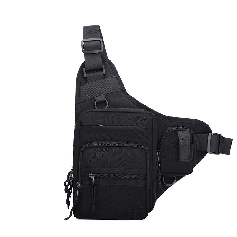 

Сумка для кемпінгу та скелелазіння, нагрудна сумка для чоловіків, для велоспорту, пішого туризму, подорожей, занять спортом на відкритому повітрі, тактична кросбоді Molle, рибальська поясна сумка-бананка чорний
