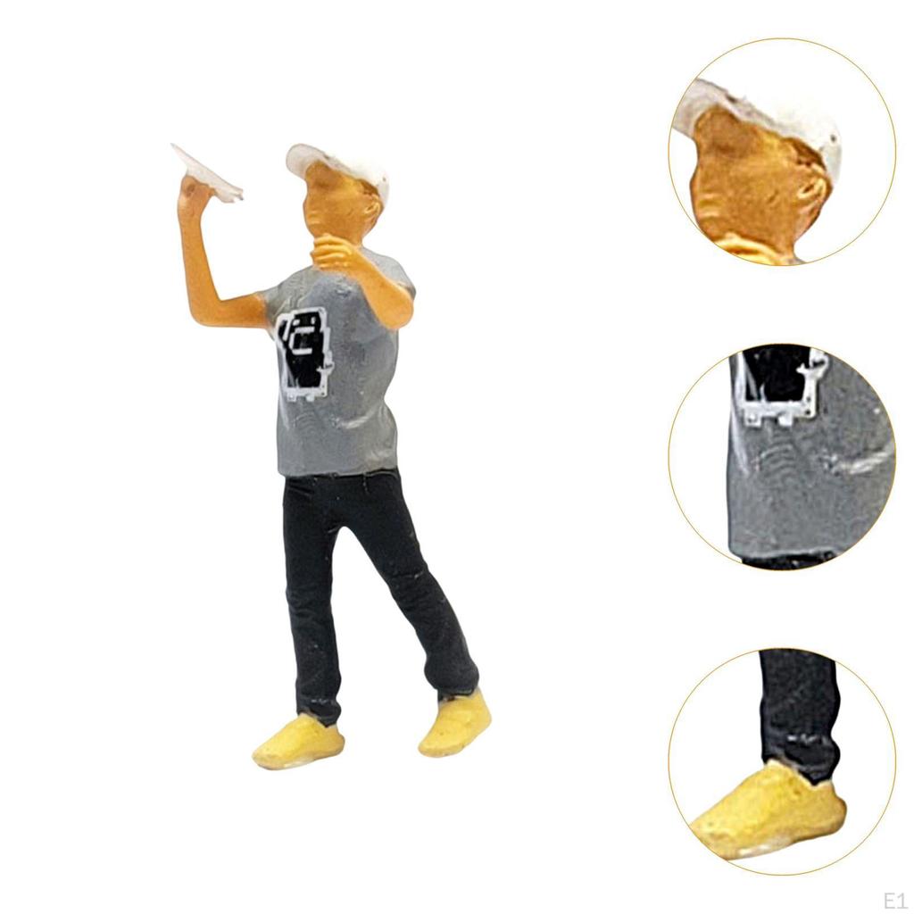 1/64 Miniature Children Figure Hand Painted Craft Desktop Ornament Figurine Decor Diorama