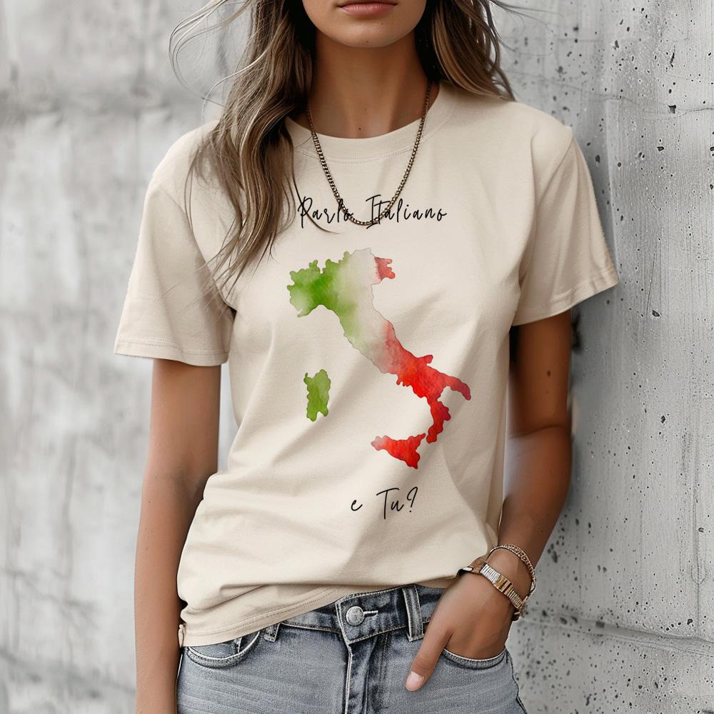 Italy Tshirt Women Y2K Summer T Shirt Girl Funny Clothing