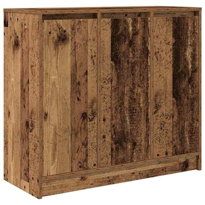 VidaXL Buffet vieux bois 85x34x76 cm bois d'ingénierie, meuble de rangement, meuble de rangement de cuisine, meuble de 861632