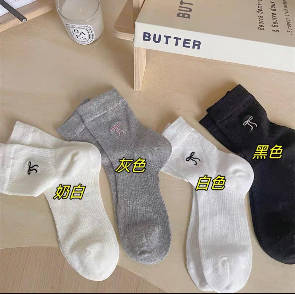 

Summer Thin Short And Medium-Length Socks Cotton Boneless Bow Summer Mesh Breathable Socks Style Openwork Summer Girl One size fits all молоко, білий колір