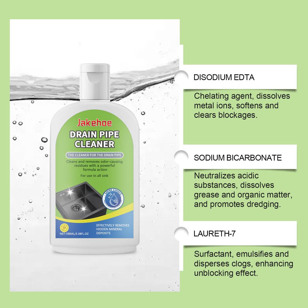 Drain Cleaner - Fast-Unclogging & Dissolving Cleaner for Sink Drains, Kitchen & Bathroom Pipes