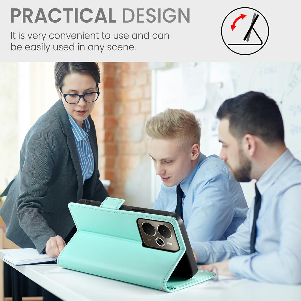 Dla Realme 14 5G Etui z podstawką Skórzany portfel Pokrowiec na telefon