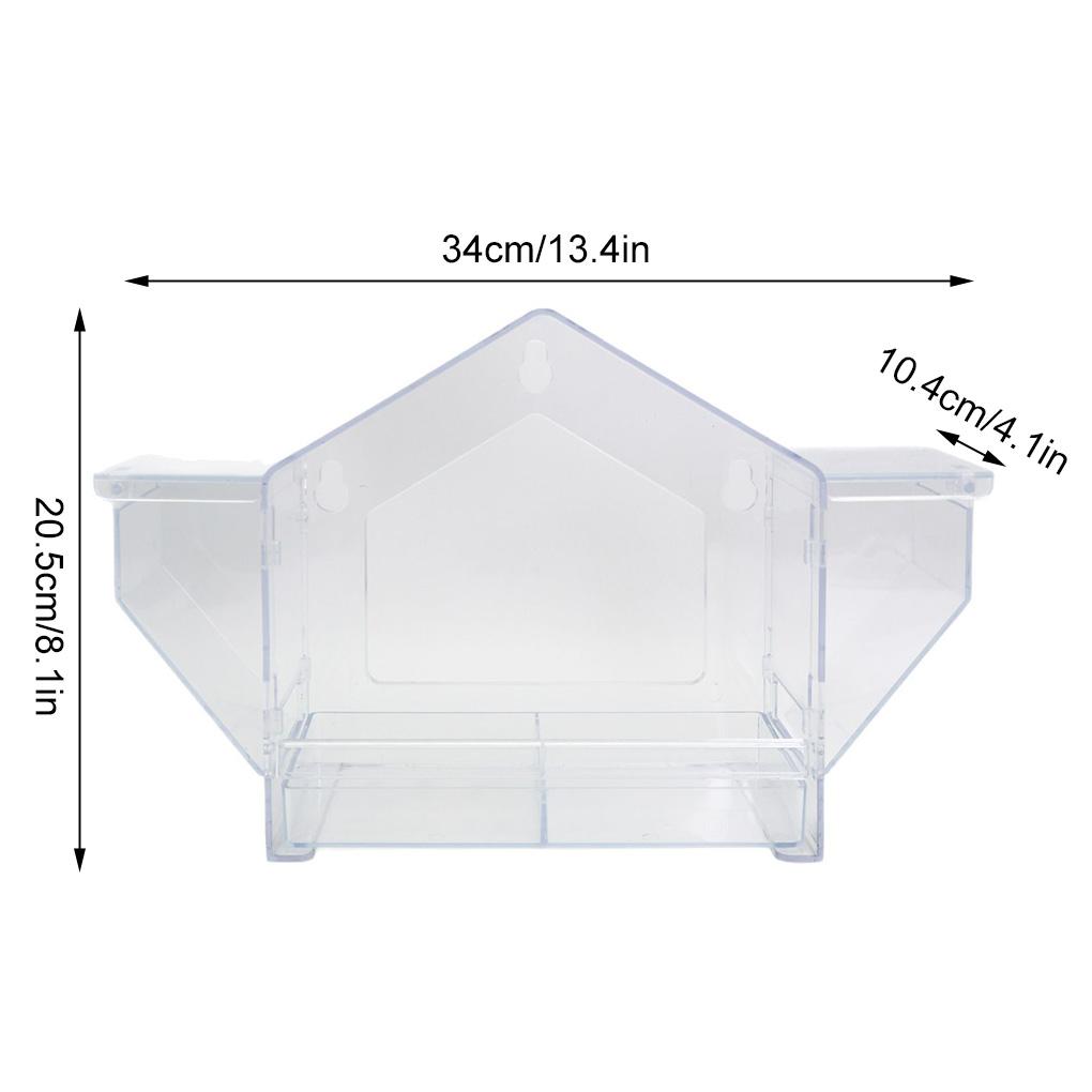 

2025 New Clear Window Birds Feeder with Suction Cup Spacious Birds Feeding House Squirrel-Proof Bird Feeding Trays