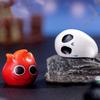 Seasonal Halloween Pumpkin Ghostly Bat Elf Miniature Figurines Resins Statues Ornament for Festival Home Office Accent