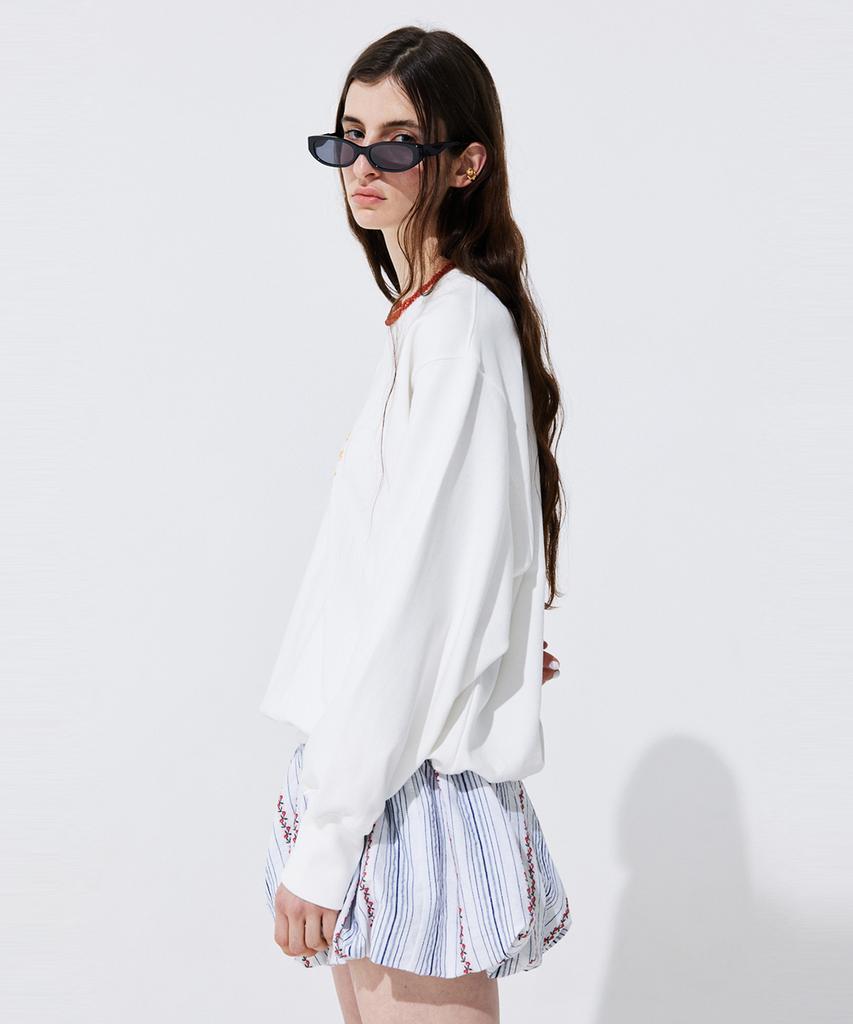 Bundercammer Embroidery Balloon Banding Skirt_Navy