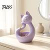 Multipurpose Storage Plate Cat Shape 3D Printed Tray, Matte Finish Decorative Desktop Creative Home Ornament Durable PLA for Bedroom Dressing
