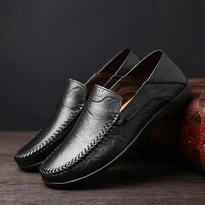 Men's Trendy Slip On Solid Colour Penny Loafer Shoes Comfy Non Slip Loafer Shoes