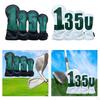 4 Pieces Golf Head Covers for Clubs PU Leather Wood Headcovers Golfer Gift