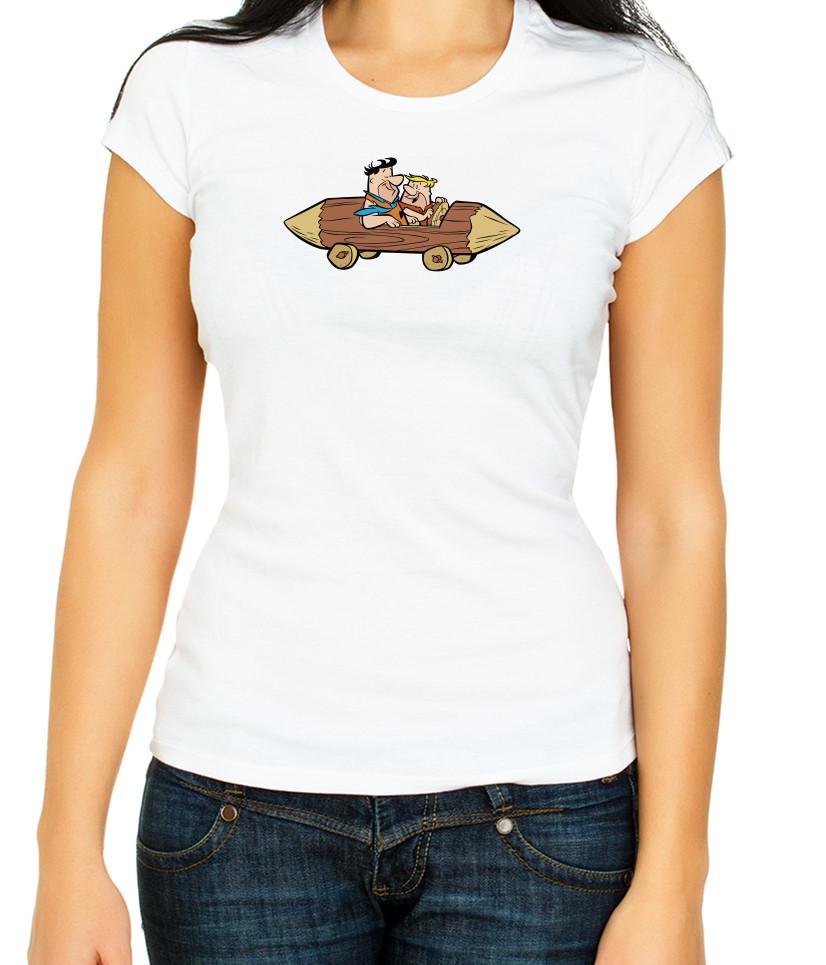 

The Flintstones characters White / Black Women s 3/4 Short Sleeve T-Shirt L025 M