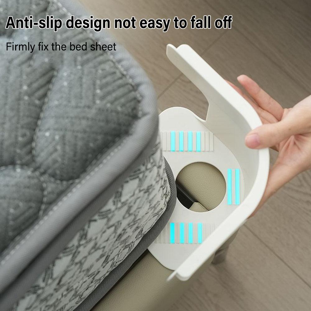 Invisible Sheet Bed Cover Fixer, Bed Sheet Fixed Clip with Lock Strips, Fixed Bed Sheet Holder, Bedsheet Fixed for All Mattress