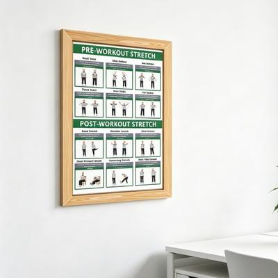 2Pcs Chair Dumbbell Workout Poster for Seniors Low-Impact Seated Exercise Chart with Easy Routines Strength Flexibility Guide for Elderly Home
