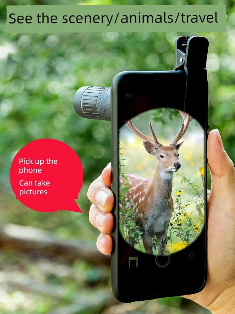 Mobile Phone Monocular Telescope Bifocal System HD Mini Low Light Night Vision HD High Power Portable Concert Outdoor
