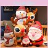 Adorable Christmas Snowman Plush Doll And Cute Reindeer Stuffed Toy Set For Festive Decor