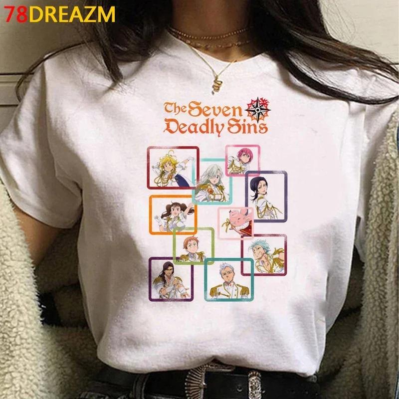 Japanischer Manga Seven Deadly Sins T-ShirtKawaii Cartoon Nanatsu NoTaizai Meliodas Muster T-Shirtsommeroberteilanime T-Shirt