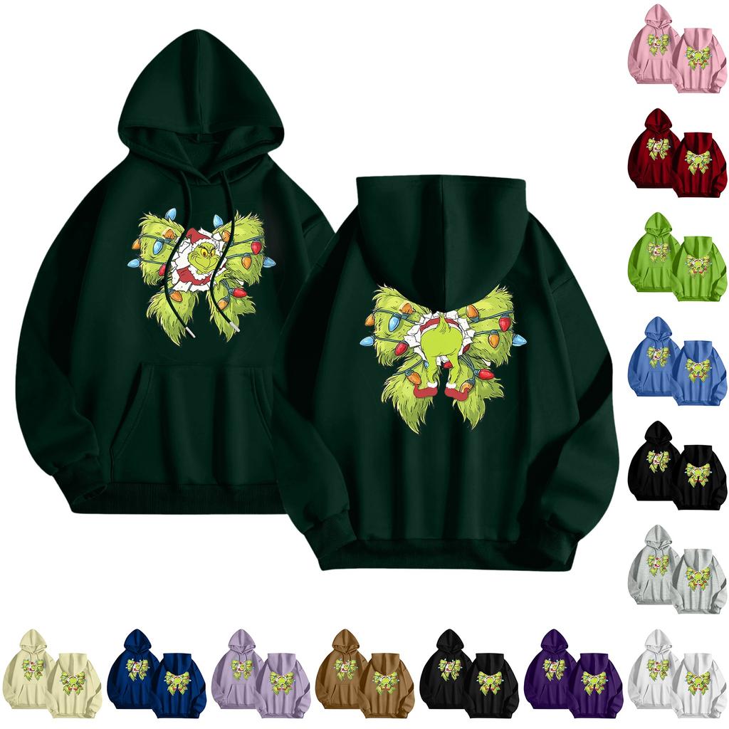 Women's Fashionable Casual Long-Sleeved Hooded Printed Sweatshirt