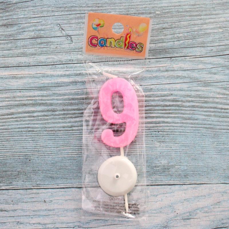 Digital Candles Medium Pink Independent Packaging Digital Children's Birthday Cake Baking Decoration Candles