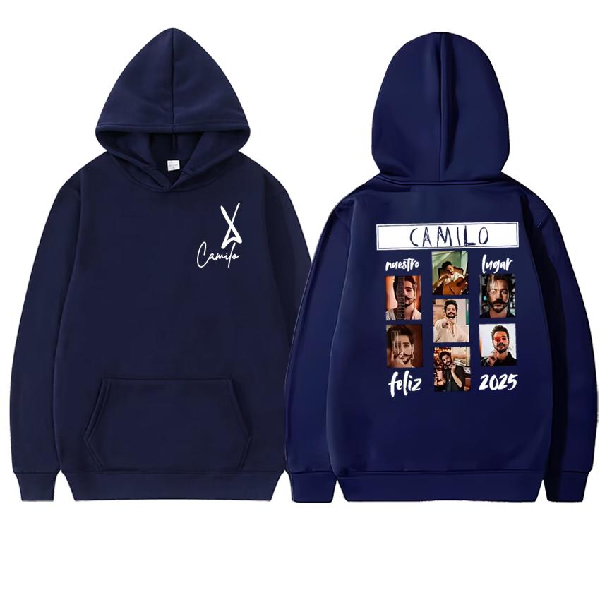 Hot Singer Camilo La Tribu 2025 New Album Cover Double Sided Graphic Pullover Men Women Vintage Sweatshirt Unisex Fleece Hoodie