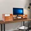 Wooden Monitor Stand with 3 Drawers, Lockable Drawer, Desk Riser Computer Monitor Stand for Office Home PC Laptop