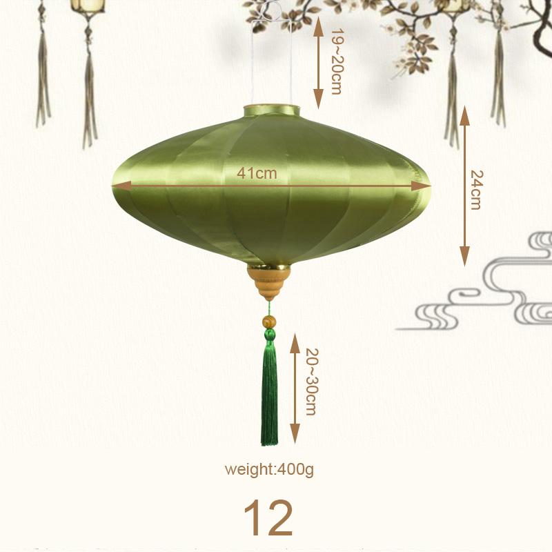 12/14inch Ancient Style Silk Cloth Vietnam Palace Lantern Waterproof Chinese Retro Mid Autumn Wedding Festival Decor Lanterns