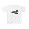 Black Cat Coquette Cat White TShirt