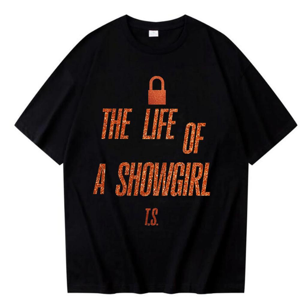 Taylor New Ablum The Life of A Showgirl Fashion Summer WomenT Shirt HarajukuTrend T.S O-Neck Casual Short Sleeve Top