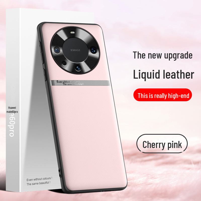 Protective Liquid Leather Case for Huawei Mate60 Pro, Anti-fall Design, One Piece Included.