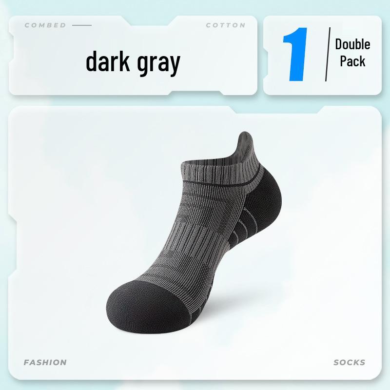 

Plus Size Men s Non-slip Shock-absorbing Running and Basketball Socks One Size 38-43 темно-серого/чёрный