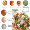 Sage Green Brown Wildlife Themed Balloon Garland Arch Kit Deer Print for Jungle Safari Kid Birthday Baby Shower Party Decoration