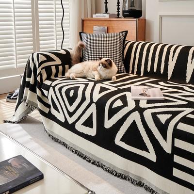 Chenille Sofa Towel Simple Modern Geometric Sofa Cover Blanket Sofa Cover All-Inclusive Anti-Scratching Universal