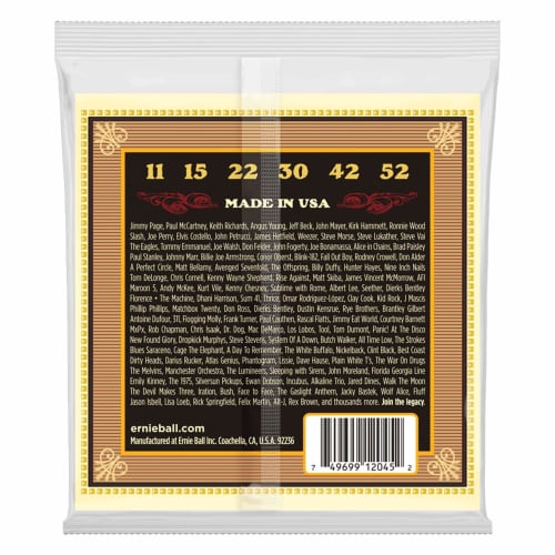 [Authentic] ERNIE BALL 2045 Acoustic Guitar Strings (11-52) Earthwood Silk & Steel 80/20 Bronze Soft