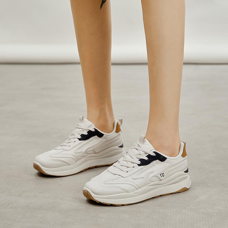 Summer women's autumn new round head lace-up sports and leisure little white shoes