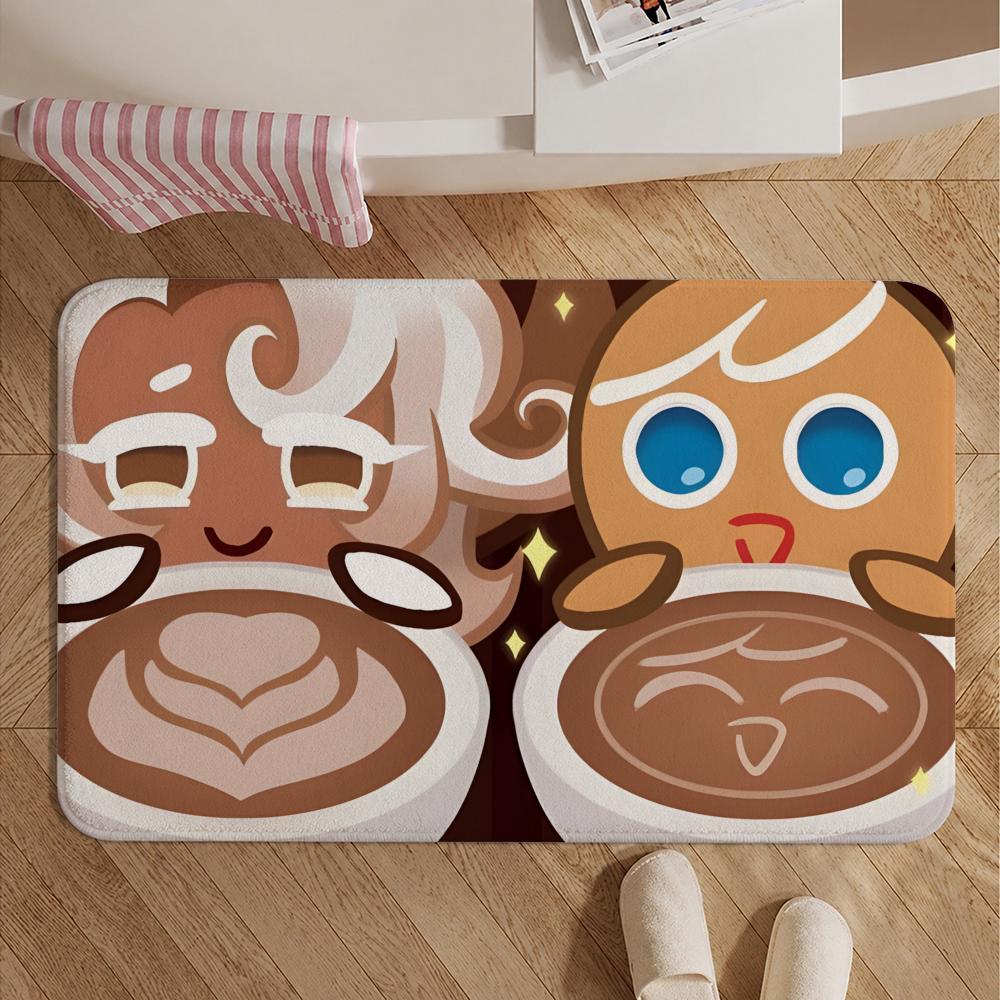 Game-Cookie RunS Floor Mat Soft Non-Slip Bath Mat, Bedside Carpet, Absorbent Doormat for Home