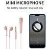 Wired Earbuds Practical Super Sound Quality 1.2m 3.5mm Mini Stylish In-ear Earphones with Microphone for Karaoke