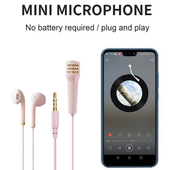 Wired Earbuds Practical Super Sound Quality 1.2m 3.5mm Mini Stylish In-ear Earphones with Microphone for Karaoke