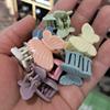 4.5CM Jelly Color Semi-Transparent Small Claw Clip for Half-Up Hairstyles - Sweet Cross Bangs Hair Accessory