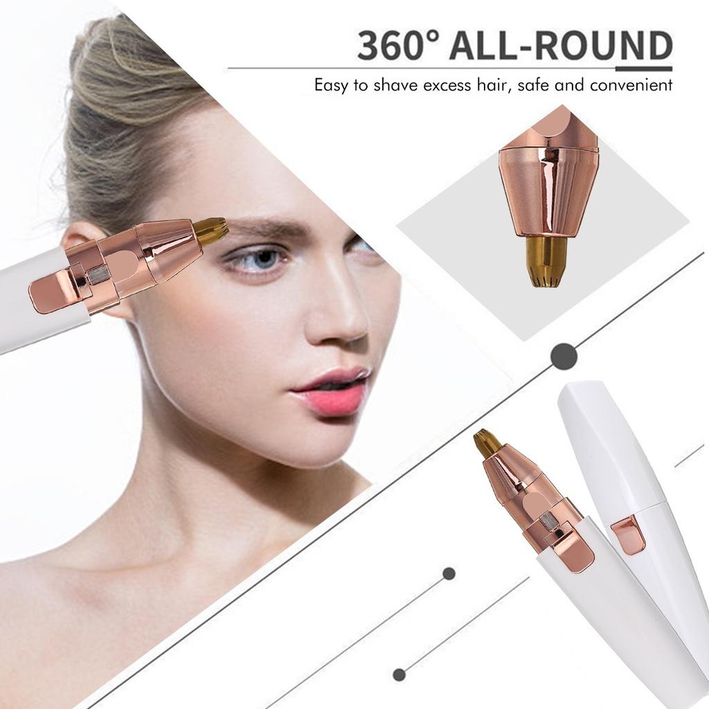 Buy [ With LED Light ] Electric Eyebrow Trimmer Facial Hair Removal ...