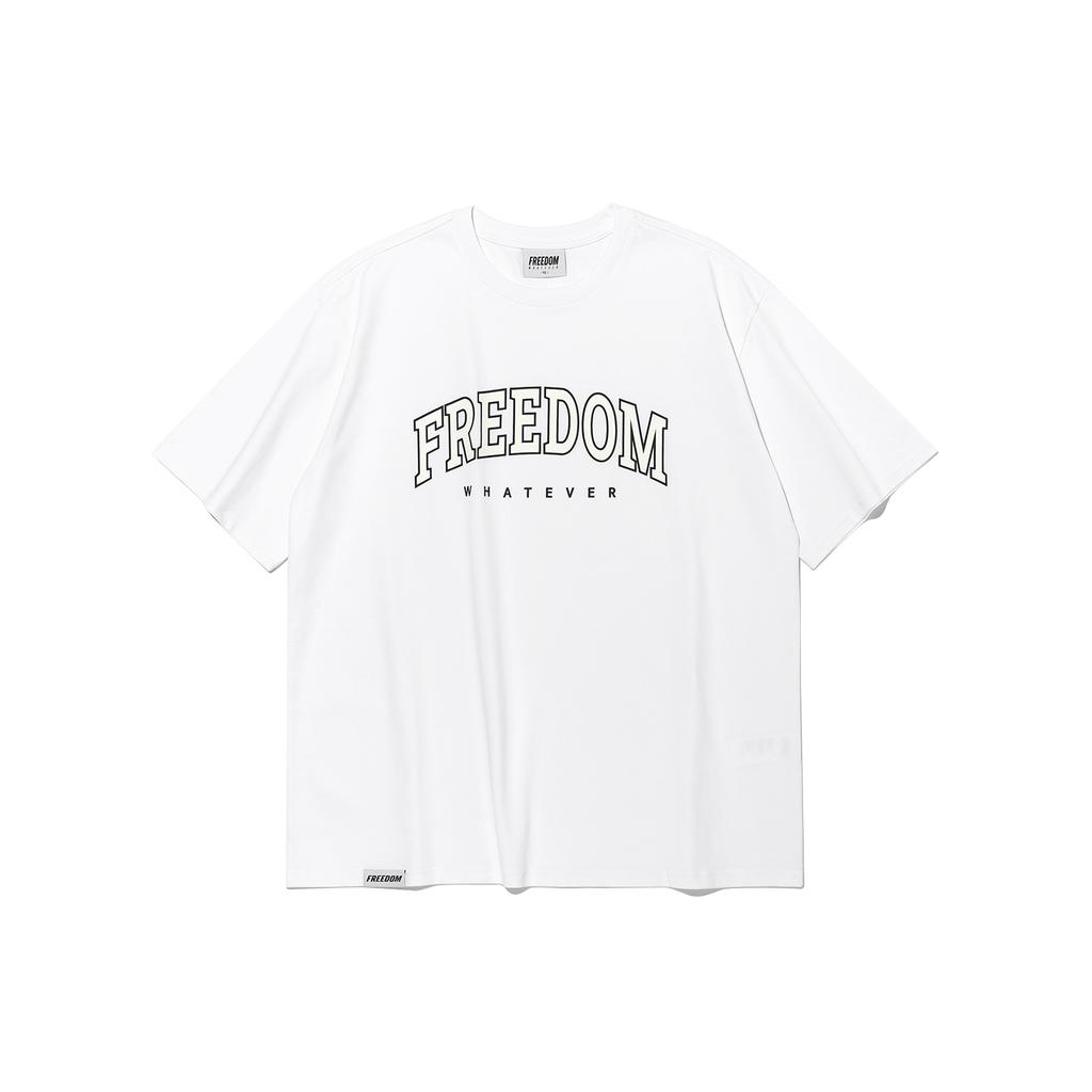 FREEDOM Arch Logo Semi-Oversized T-Shirt (White)