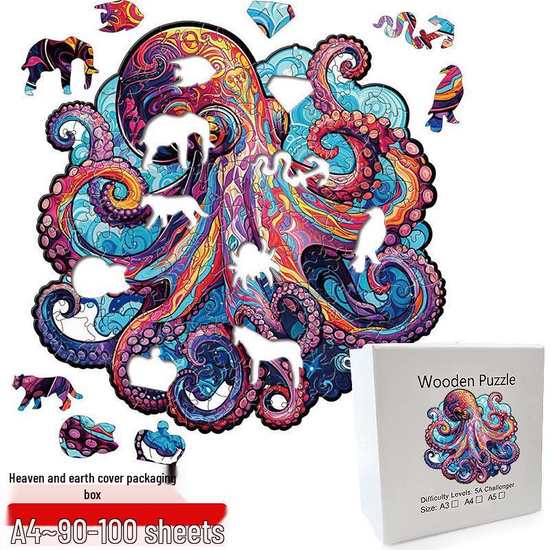 Irregular Animal Dog Penguin Wooden Puzzle in Stock
