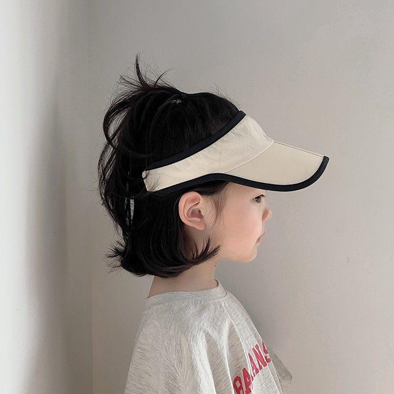 Stylish Children's Sun Visor Hat for Spring & Summer - Sun Protection & Ponytail-Friendly for Boys and Girls