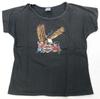 Seltenes VTG 3D-Emblem Harley Davidson Adler Rosen 1988 T-Shirt 80er Jahre Schwarz Damen M